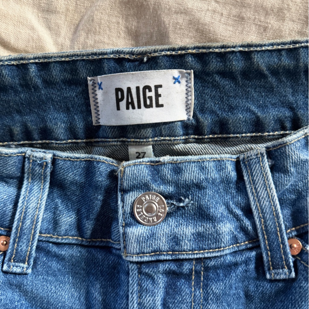 PAIGE Sasha Wide Leg Women's Distressed Jeans, Size 27 - Picture 5 of 10
